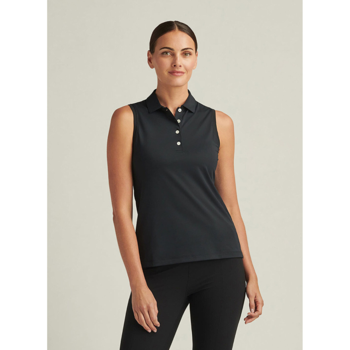 Peter Millar Banded Sport Mesh Sleeveless Button Polo