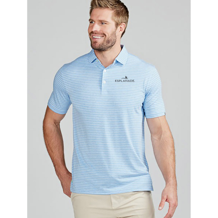 TASC Cloud Polo Brookline Stripe